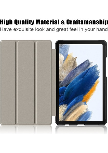 Samsung Galaxy Tab A9 X115 Üç Katlı Standı Deri Desen Baskı At Tablet Kılıfı (Yurt Dışından)