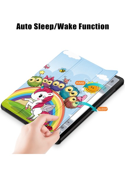 Samsung Galaxy Tab S9 Fe SM X510 SM X516 Üç Katlı Stand Desen Baskı At Tablet Kılıfı (Yurt Dışından) fiyatları