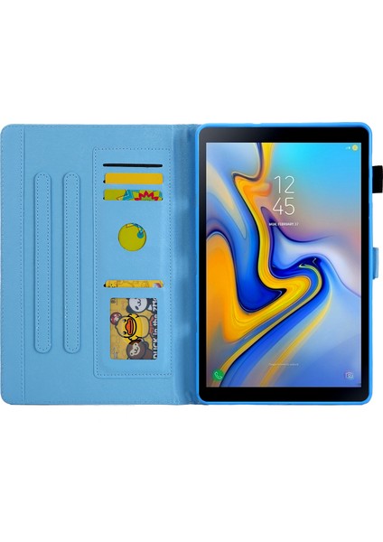 Samsung Galaxy Tab A9 X210 215 X216B Katlanır Stand Deri Desen Akıllı Sevimli Kurt Tablet Kılıfı (Yurt Dışından)