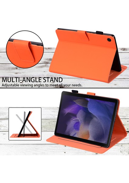 Samsung Galaxy Tab A8 10.5 (2021 2022) Deri Kart Tutucu Tablet Kılıfı (Yurt Dışından)