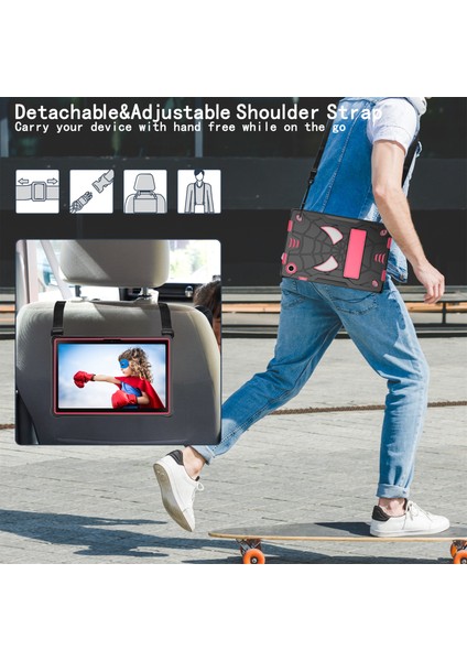 Samsung Galaxy Tab A8 10.5 (2021) X200 TAB A8 10.5 (2022) Örümcek Tarzı Pc Silikon Kick Stand Tablet Kılıfı (Yurt Dışından)
