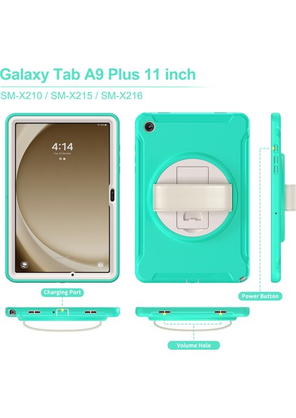 Seashell Digital Samsung Galaxy Tab A9 Arka Pc Tpu Nane Tablet Kılıfı (Yurt Dışından)