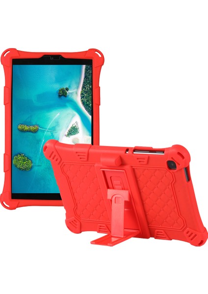 Tekme Standı Pc Silikon Koruyucu Samsung Galaxy Tab A7 Lite Kordonlu 8 7 Inç Tablet Kılıfı (Yurt Dışından)