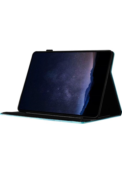 Samsung Galaxy Tab A 8.0 SM T350 (2015) Kart Yuvaları Akıllı Mermer Deri Tablet Kılıfı (Yurt Dışından)
