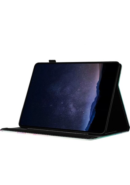 Samsung Galaxy Tab A 8.0 SM T350 (2015) Kart Yuvaları Akıllı Mermer Deri Tablet Kılıfı (Yurt Dışından)