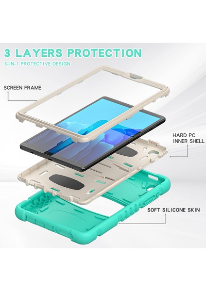 Samsung Galaxy Tab A7 Lite 8 7 Inç T220 T225 T225N T225C NANE Stand Düşmeye Dayanıklı Pc Silikon Hibrit Tablet Kılıfı (Yurt Dışından) fiyatları
