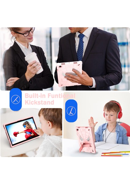 Samsung Galaxy Tab A8 10.5 (2021) X200 TAB A8 10.5 (2022) Örümcek Tarzı Pc Silikon Kick Stand Tablet Kılıfı (Yurt Dışından)