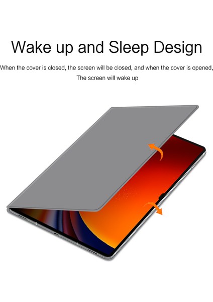 Samsung Galaxy Tab S9 Ultra Pu Deri Manyetik Katlanabilir Standı Tablet Kılıfı (Yurt Dışından)
