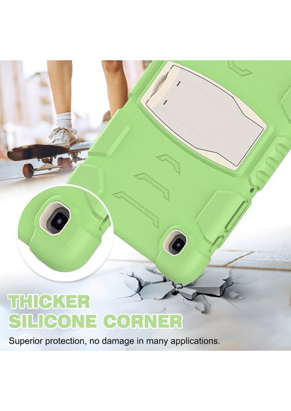 Samsung Galaxy Tab A7 Lite 8.7 Inç T220 T225 T225N T225C MATCHA Tekme Standı Düşmeye Dayanıklı Pc Silikon Hibrit Tablet Kılıfı (Yurt Dışından)