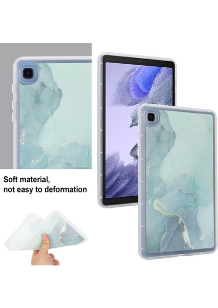 Seashell Digital Samsung Galaxy Tab A7 Lite 8.7 Inç T220 T225 Mermer Desen Baskı Tpu Yumuşak Cilt Koruyucu Tablet Kılıfı (Yurt Dışından)