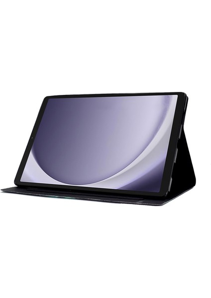 Samsung Galaxy Tab A9 Kart Yuvaları Pu Deri Kedi Tablet Kılıfı (Yurt Dışından)