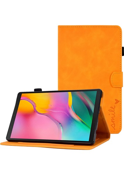 Samsung Galaxy Tab A 10.1 (2019) SM T510 Pu Deri Kart Yuvaları Folyo Standı Kalem Tutucu Otomatik Uyandırma uyku Tablet Kılıfı (Yurt Dışından)