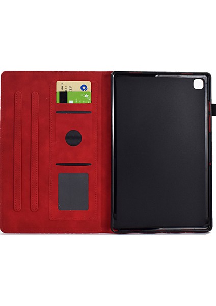 Samsung Galaxy Tab A 10.1 (2019) T510 T515 Eşkenar Dörtgen Baskılı Deri Tablet Kılıfı (Yurt Dışından)