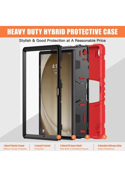 Samsung Galaxy Tab A9 Pc Kickstand Silikon Koruyucu Tablet Kılıfı (Yurt Dışından) fırsatları