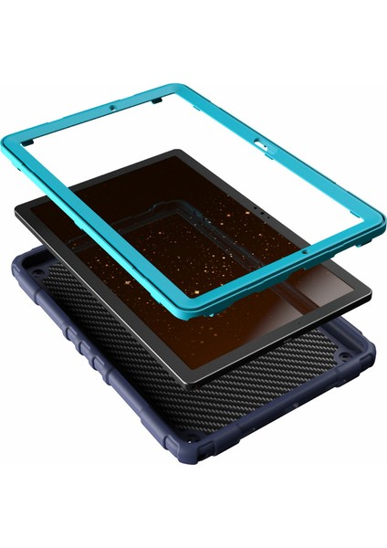Samsung Galaxy Tab A8 10.5 (2021 2022) Örümcek Tarzı Pc Tpu Sağlam Koruyucu Lacivert Tablet Kılıfı (Yurt Dışından)