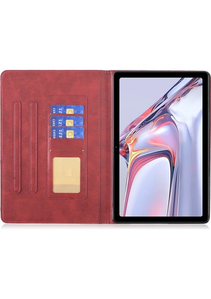 Geometrik Desen Deri Koruyucu Samsung Galaxy Tab A7 10.4 (2020 2022) T505 T500 Tablet Kılıfı (Yurt Dışından)