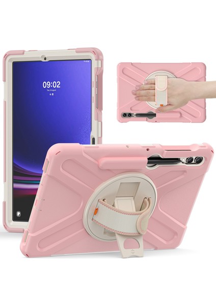 Samsung Galaxy Tab S9 Fe s9 s8 s7 Bilek Kayışı Çizilmez Pc Silikon Tablet Kılıfı (Yurt Dışından)