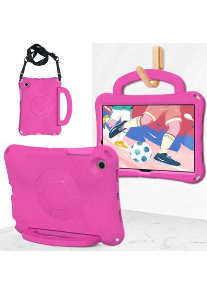 Samsung Galaxy Tab A8 10.5 (2021 2022) Eva Futbol Desen Kolu Omuz Askısı Tablet Kılıfı (Yurt Dışından)