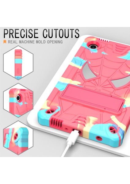 Samsung Galaxy Tab A9 Örümcek Tarzı Pc Silikon Kickstand Kamuflaj Tablet Kılıfı (Yurt Dışından) fiyatları