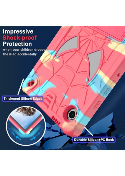 Samsung Galaxy Tab A9 Örümcek Tarzı Pc Silikon Kickstand Kamuflaj Tablet Kılıfı (Yurt Dışından) modelleri