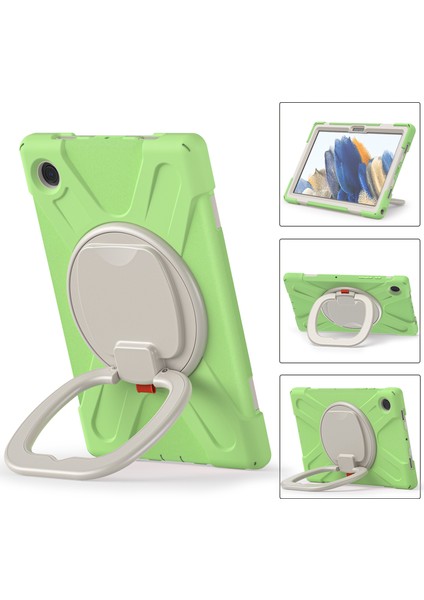 Samsung Galaxy Tab A8 10.5 (2021 2022) 360 Derece Standı Düşmeye Pc Silikon Hibrit Matcha Tablet Kılıfı (Yurt Dışından)