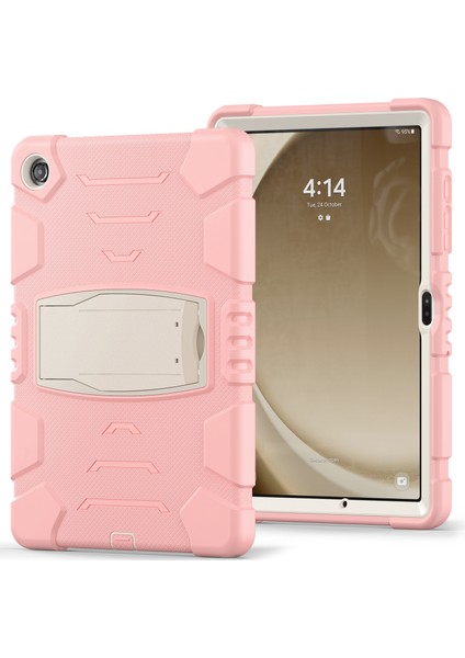 Samsung Galaxy Tab A9 Pc Kickstand Kiraz Çiçekleri Silikon Koruyucu Tablet Kılıfı (Yurt Dışından)