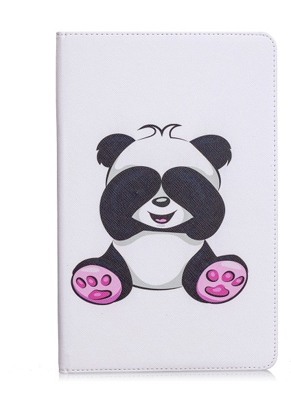 Desen Baskı Çevirme Deri Cüzdan Samsung Galaxy Tab S6 Lite (2020) P610 P615 (2022 2024) PANDA Tablet Kılıfı (Yurt Dışından)