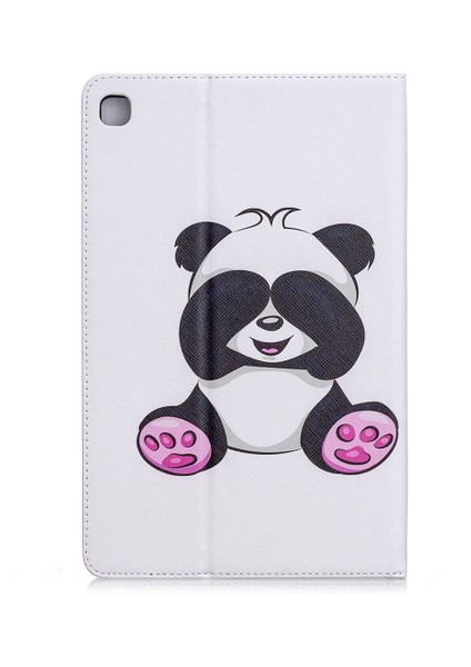 Desen Baskı Çevirme Deri Cüzdan Samsung Galaxy Tab S6 Lite (2020) P610 P615 (2022 2024) PANDA Tablet Kılıfı (Yurt Dışından)