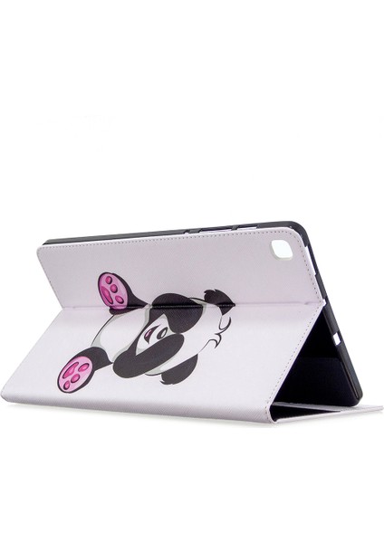 Desen Baskı Çevirme Deri Cüzdan Samsung Galaxy Tab S6 Lite (2020) P610 P615 (2022 2024) PANDA Tablet Kılıfı (Yurt Dışından)