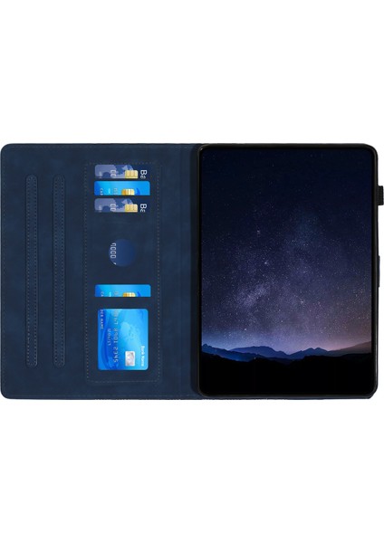 Samsung Galaxy Tab A8 10.5 (2021) X205 X200 Deri Yapı Taşları Baskılı Tablet Kılıfı (Yurt Dışından)