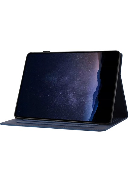 Samsung Galaxy Tab A8 10.5 (2021) X205 X200 Deri Yapı Taşları Baskılı Tablet Kılıfı (Yurt Dışından)