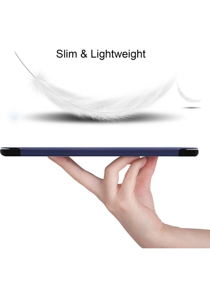 Samsung Galaxy Tab S5E T720 T725 Üç Katlı Stand Deri Akıllı Tablet Kılıfı (Yurt Dışından)
