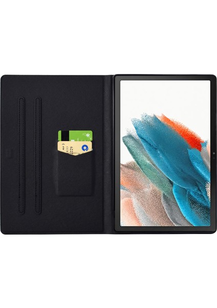 Samsung Galaxy Tab A8 10.5 (2021) X205 X200 (2022) Kart Yuvası Deri Tablet Kılıfı (Yurt Dışından)