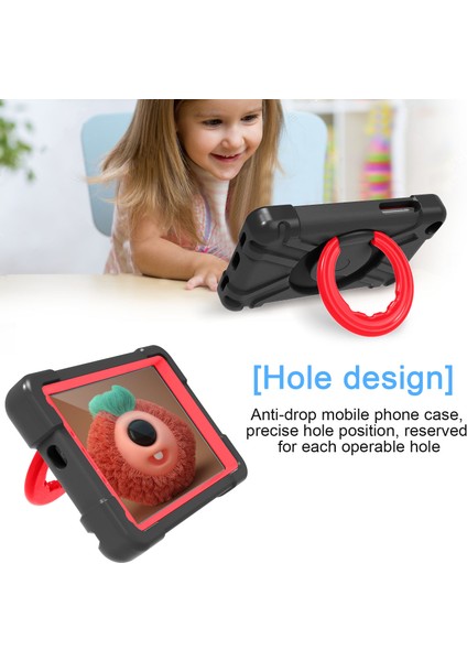 360° Dönebilen Stand Pc Silikon Samsung Galaxy Tab A 8.0 Wi Fi (2019) SM T290 SM T295 SIYAH Kickstand Tablet Kılıfı (Yurt Dışından)
