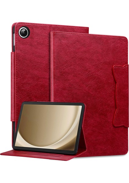 Samsung Galaxy Tab A9 X210 X215 X216 Pu Deri Folyo Kart Yuvaları Tablet Kılıfı (Yurt Dışından)