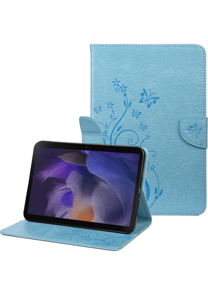 Samsung Galaxy Tab A8 10.5 (2021 2022) Çiçek Baskılı Pu Deri Standı Cüzdan Koruyucu Tablet Kılıfı (Yurt Dışından)