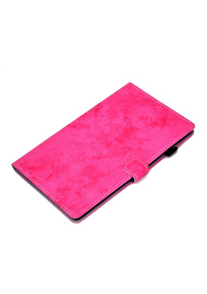 Samsung Galaxy Tab A8 10.5 (2021) SM X205 SM X200 Kumaş Dokusu Düşme Önleyici Çizilmeye Karşı Koruyucu Stand Rose Tablet Kılıfı (Yurt Dışından)