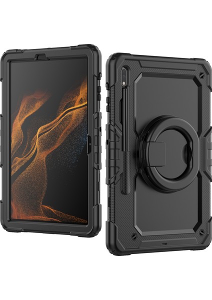 Samsung Galaxy Tab S8 tab S7 T970 T975 (2020) TAB S7 Fe (2021) Düşme Önleyici Sert Pc Omuz Askılı kickstandlı Silikon Tablet Kılıfı (Yurt Dışından)