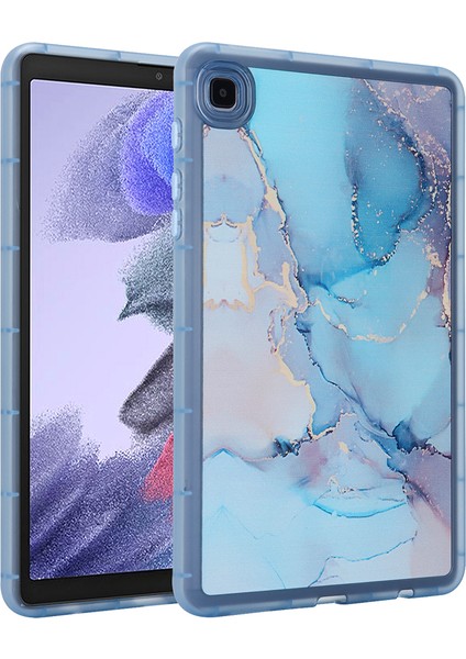 Samsung Galaxy Tab A7 Lite 8.7 Inç T220 T225 Mermer Desen Baskı Tpu Yumuşak Cilt Koruyucu Tablet Kılıfı (Yurt Dışından)
