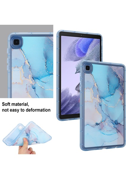 Samsung Galaxy Tab A7 Lite 8.7 Inç T220 T225 Mermer Desen Baskı Tpu Yumuşak Cilt Koruyucu Tablet Kılıfı (Yurt Dışından)