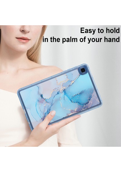 Samsung Galaxy Tab A7 Lite 8.7 Inç T220 T225 Mermer Desen Baskı Tpu Yumuşak Cilt Koruyucu Tablet Kılıfı (Yurt Dışından)