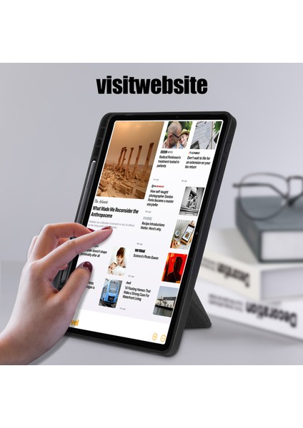 Origami Stand Düz ​​kumaş Akıllı Samsung Galaxy Tab S7 Fe T736 TAB S7 tab S8 Tablet Kılıfı (Yurt Dışından)