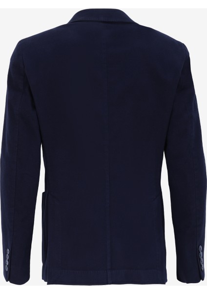 Slim Fit Apaş Yaka Lacivert Erkek Ceket HM443303 fiyatları