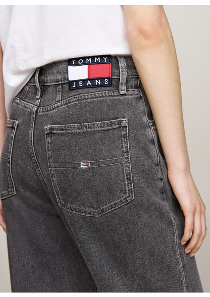 Yüksek Bel Dar Paça Tapered Fit Siyah Kadın Denim Pantolon Mom Jean Uh Tpr Bf DG4171 modelleri