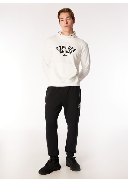 Lastikli Bel Standart Siyah Erkek Eşofman Altı J4WM-EA7357