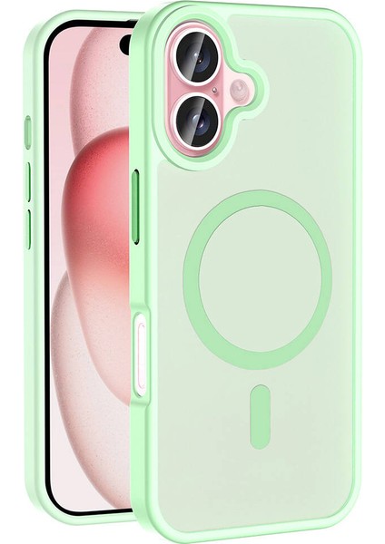Apple iPhone 16 Plus Kılıf Kamera Çıkıntılı Magsafe Wireless Şarj Destekli Mat Renkli Hassas Butonlu Kapak