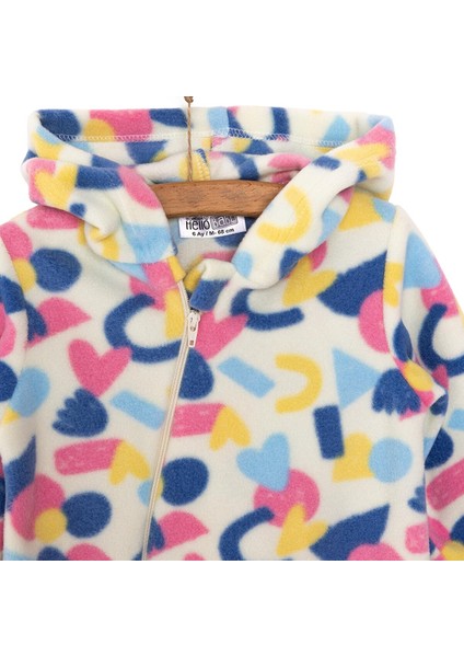 Basic Metraj Baskılı Polar Patiksiz Tulum Kız Bebek modelleri