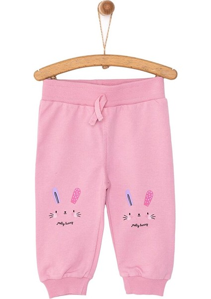 Basic Tavşan Baskılı Az Şardonlu Eşofman Alt Unisex