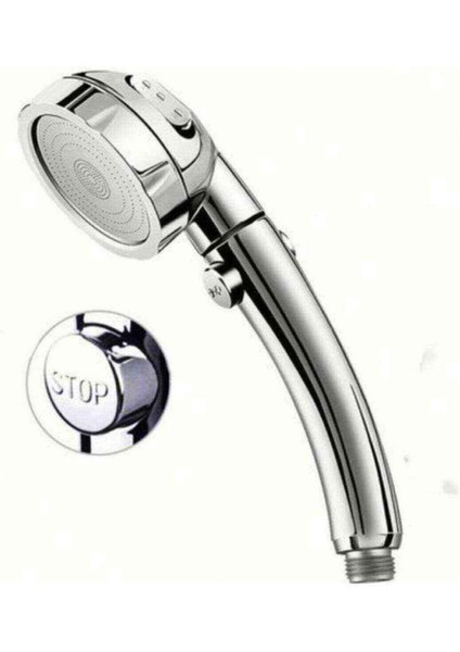 3 Fonksiyonlu Stoplu Krom Duş Başlığı El Duşu