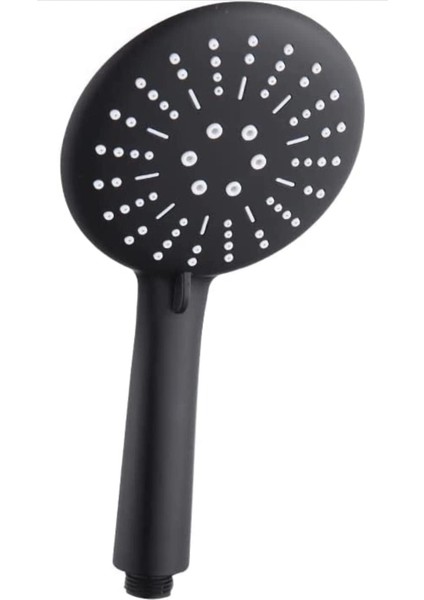 Black Matte 1. Kalite Mat Siyah Duş Başlığı - 3 Fonksiyonlu Yüksek Basınçlı El Duşu - 3 Yıl Garantili